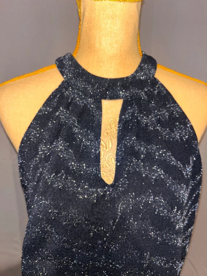 Top noir brillant la halle taille L - photo numéro 2