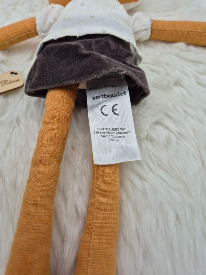 Doudou peluche pantin Dame Renarde Vertbaudet - photo numéro 7