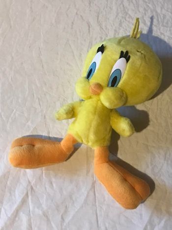 Petit Titi Jaune Grands Yeux Pattes Bec Orange Oiseau Faune Peluche Petits Enfants Bébés