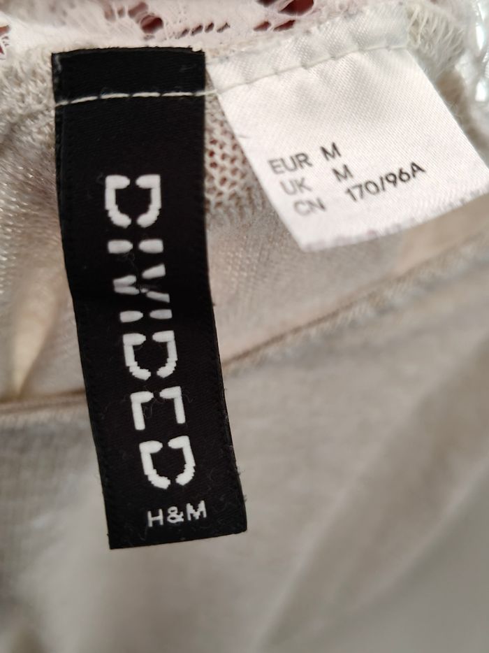 Pull femme H&M gris dentelle dos M - photo numéro 8