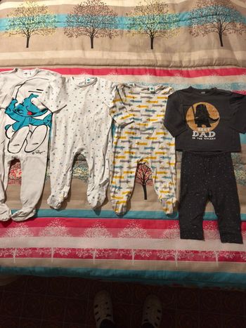 Lot de pyjamas léger 12 mois
