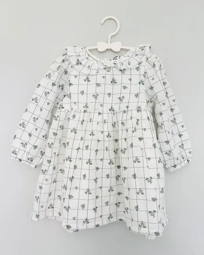 Robe écru fleuris à col pierrot 36 mois - Sergent Major ( neuve avec étiquette ) - photo numéro 3