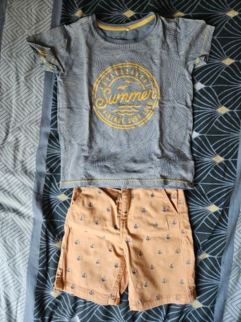 Lot short +Tee-shirt 6 ans
