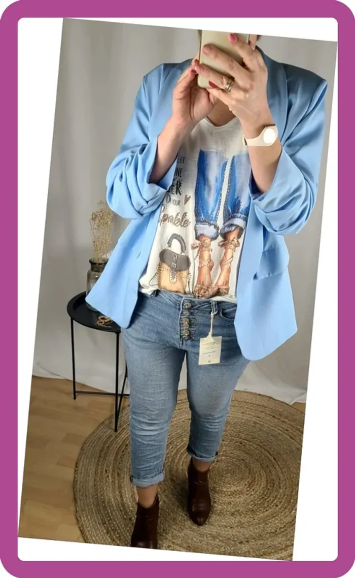 Blazer manches froncées, NEUF avec étiquette - photo numéro 2
