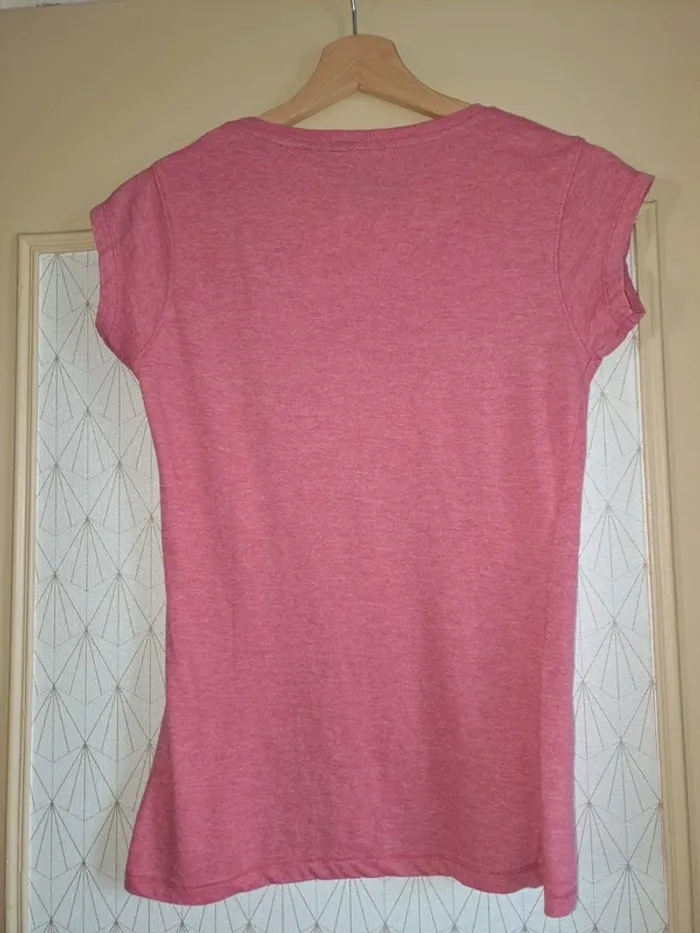 T-shirt femme rose corail tbe Atmosphère S - photo numéro 7
