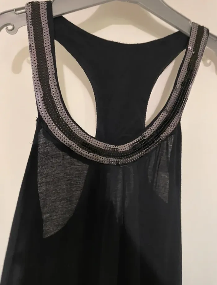 Débardeur noir dos nageur à sequins Jennyfer – Taille M - photo numéro 3