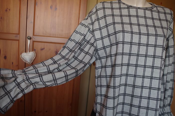 Mango - Pull-over  à carreaux gris T M - photo numéro 2