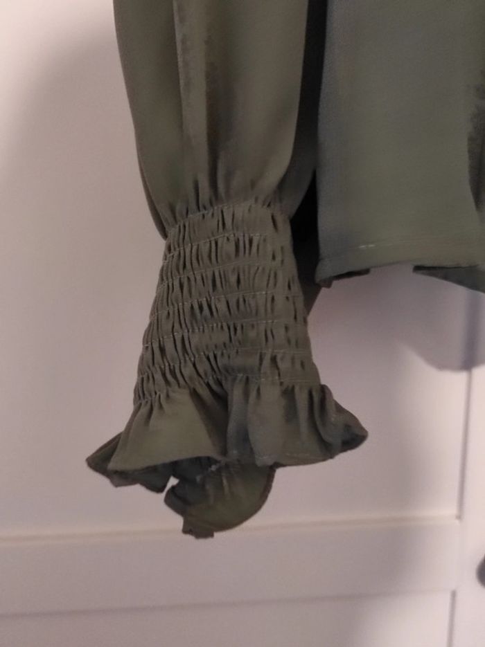 Blouse en voile vert - photo numéro 3