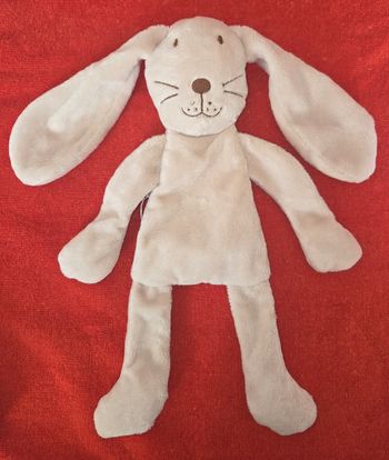 Doudou semi plat  lapin beige - Dpam