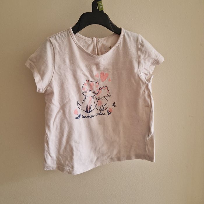 3 ans tee shirt chat tendre calins - photo numéro 1