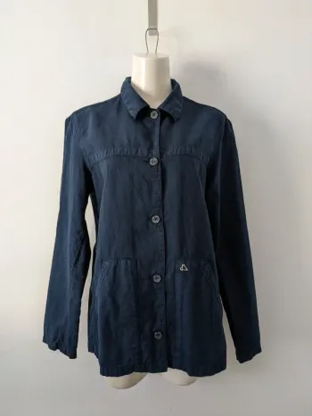 Veste marine en lin et coton - Mat de Misaine - taille L