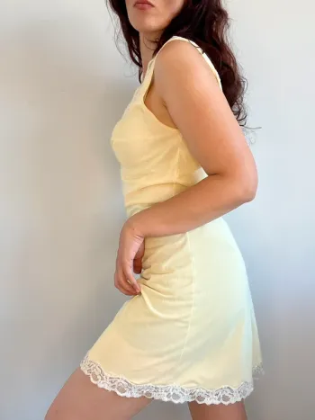 Nuisette vintage années 1960 jaune pastel taille S 🍋