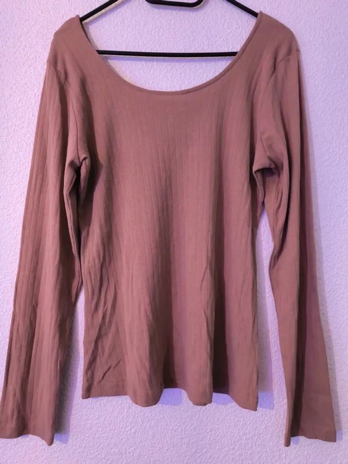 Top côtelé marron – Top Sec Woman – Taille 42 – Neuf avec étiquette - photo numéro 3