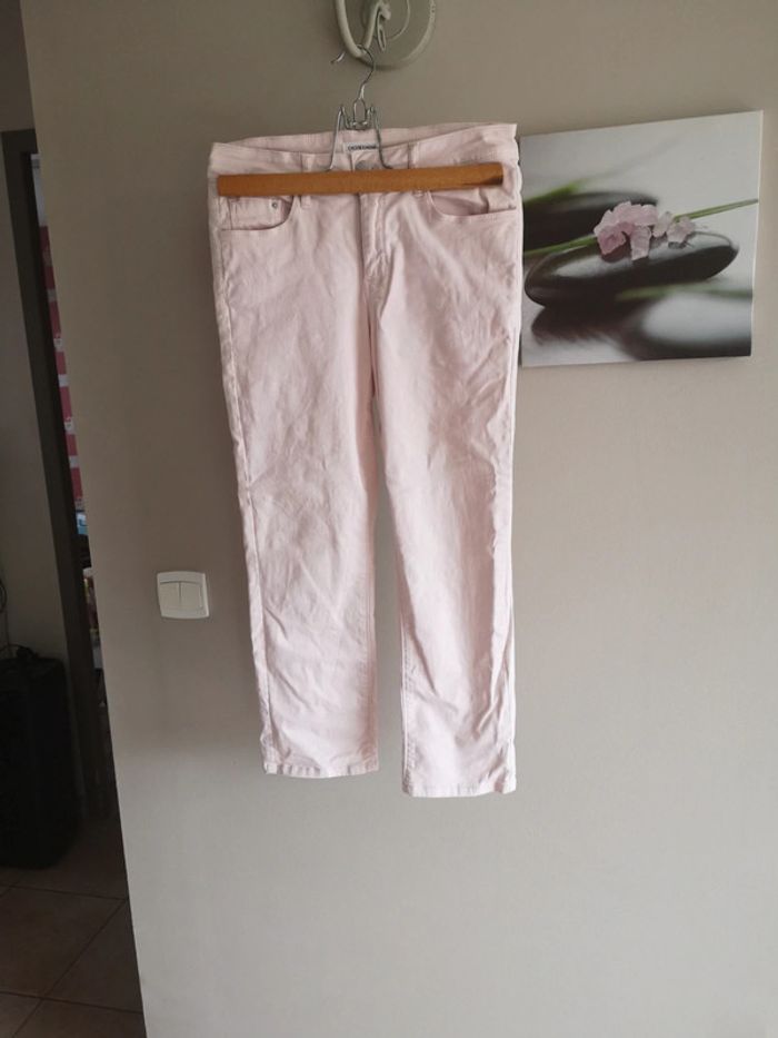 Pantacourt long rose pâle