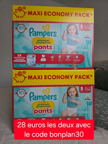 2 Pampers Pants taille 5 protection premium