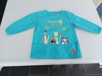 Adorable blouse de peinture garçon 5 ans