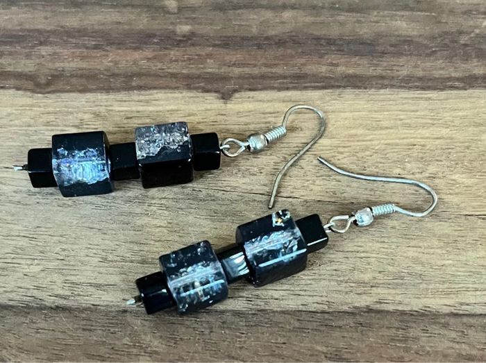Boucles d'Oreilles Carrées - photo numéro 2