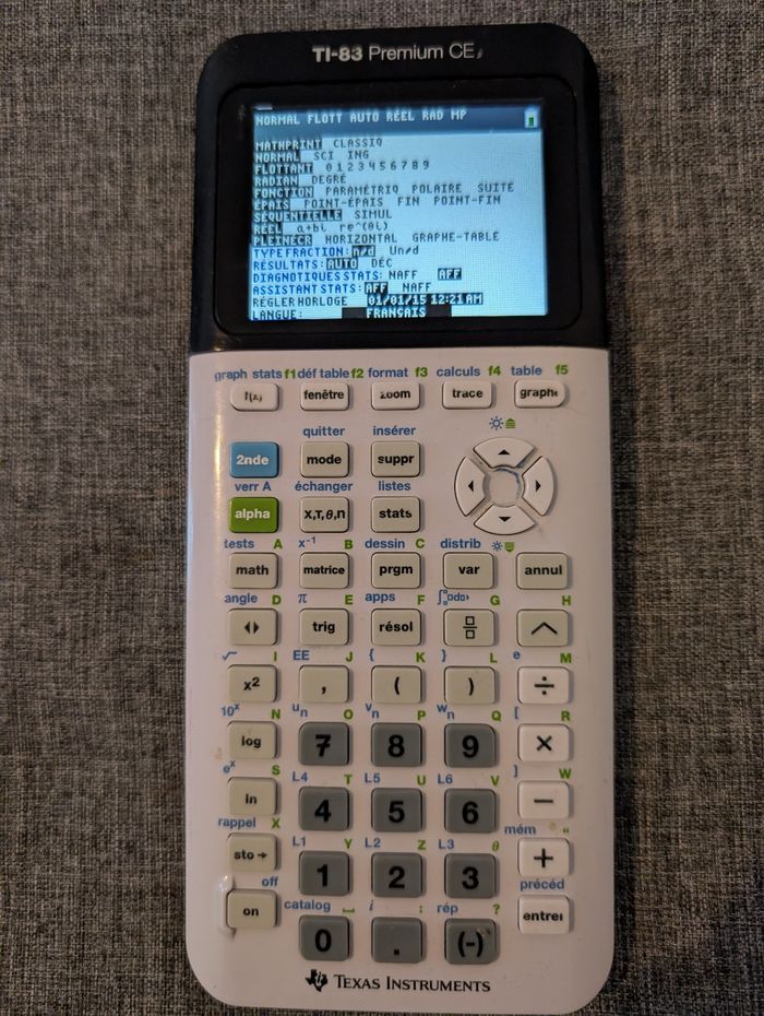 Calculatrice Texas instruments TI-83 premium CE - photo numéro 3