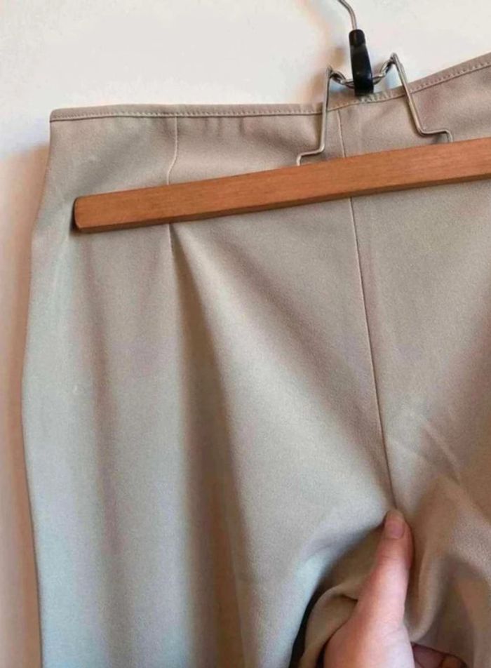 Pantalon fluide et ample beige/jaune, Taille M - photo numéro 9