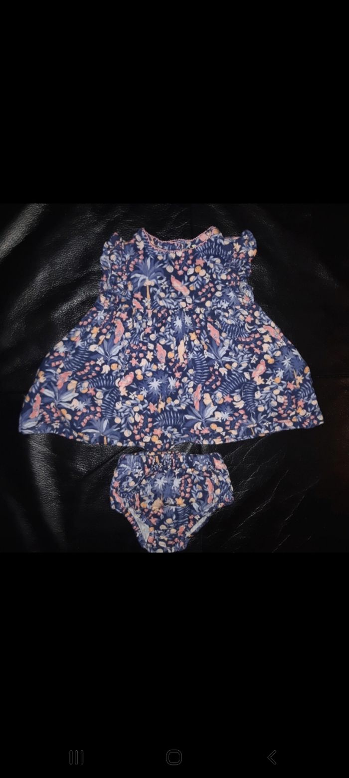 Ensemble robe et bloomer 1 mois