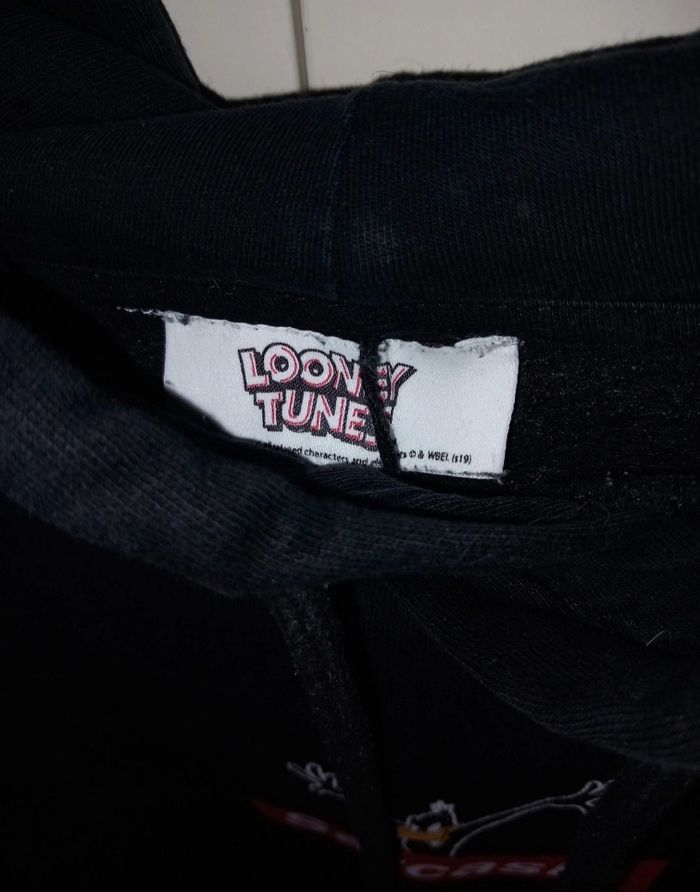Sweat à capuche noir Looney Tunes taille L - photo numéro 3