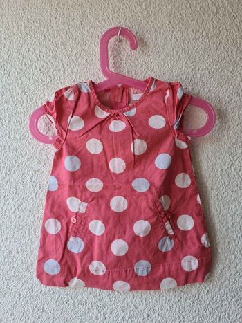 robe rose à pois blanc obaibi