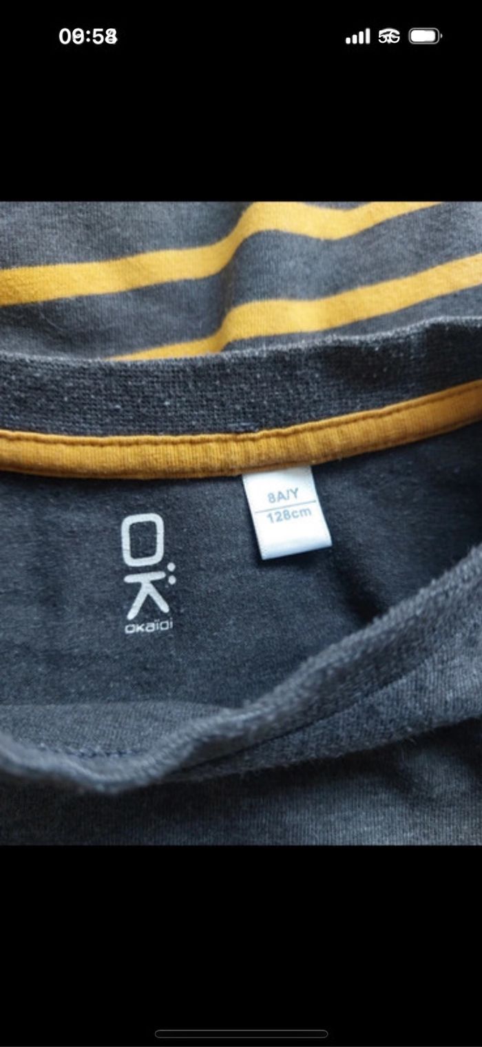 Tee-shirt manches longues Okaidi taille 8 ans - photo numéro 3