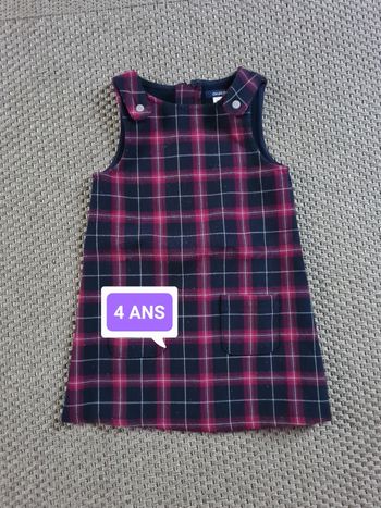 Robe trapèze a carreaux - 4 ans