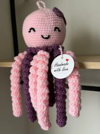 Pieuvre pour bébé – Fait main Naissance / 44 cm·Neuf avec étiquette