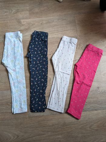 Lot de 4 leggings fille 36 mois