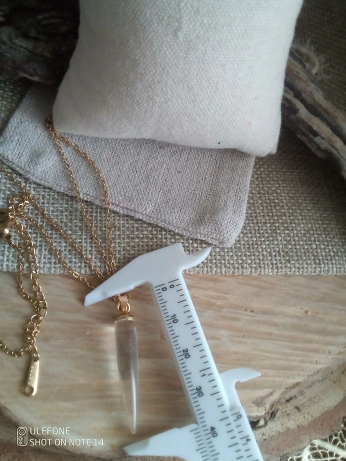 Collier pointe de cristal de roche - photo numéro 2