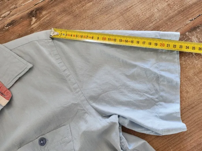 Chemise manches courtes Oxbow excellent état Taille S bleue clair uni - photo numéro 8
