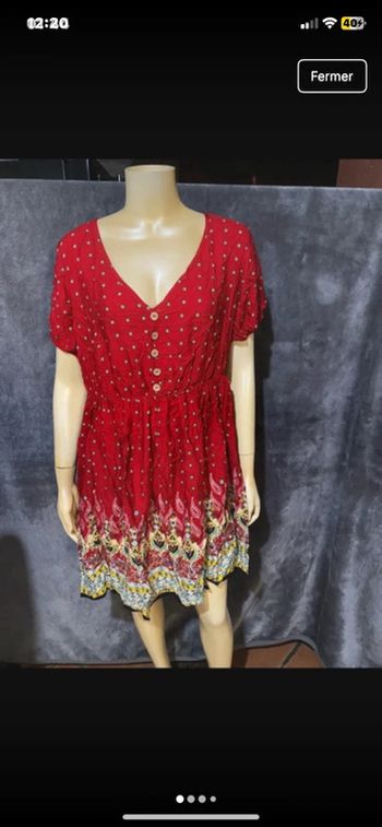 Robe multicolores Avec bouton shien  taille 0XL