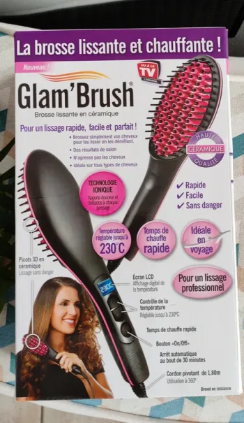 Brosse lissante et chauffante en céramique