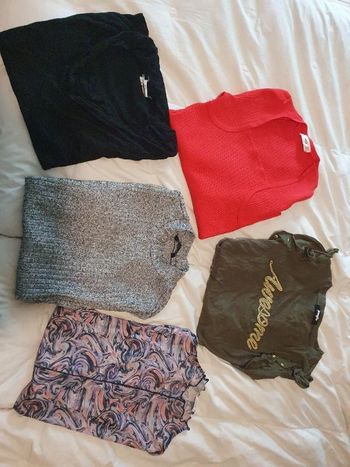 Lot 5 hauts légers manches longues