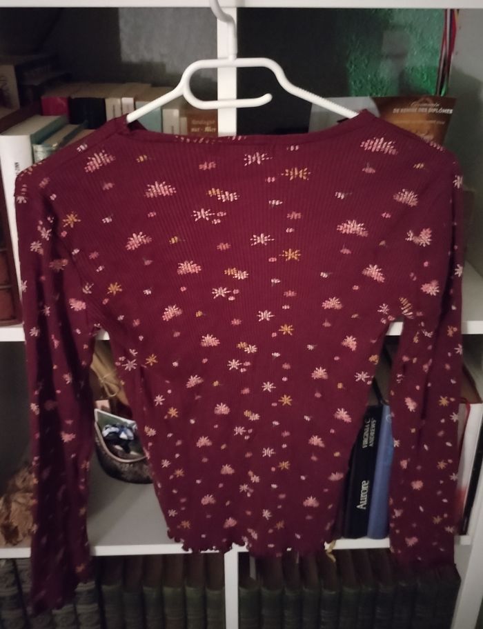 Haut manches longues motifs fleurs "TQF Collection" 100% coton neuf - photo numéro 5