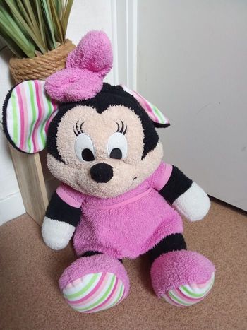 Grande peluche minnie en coton éponge environ 60 cm, doudou, peluche, Disney