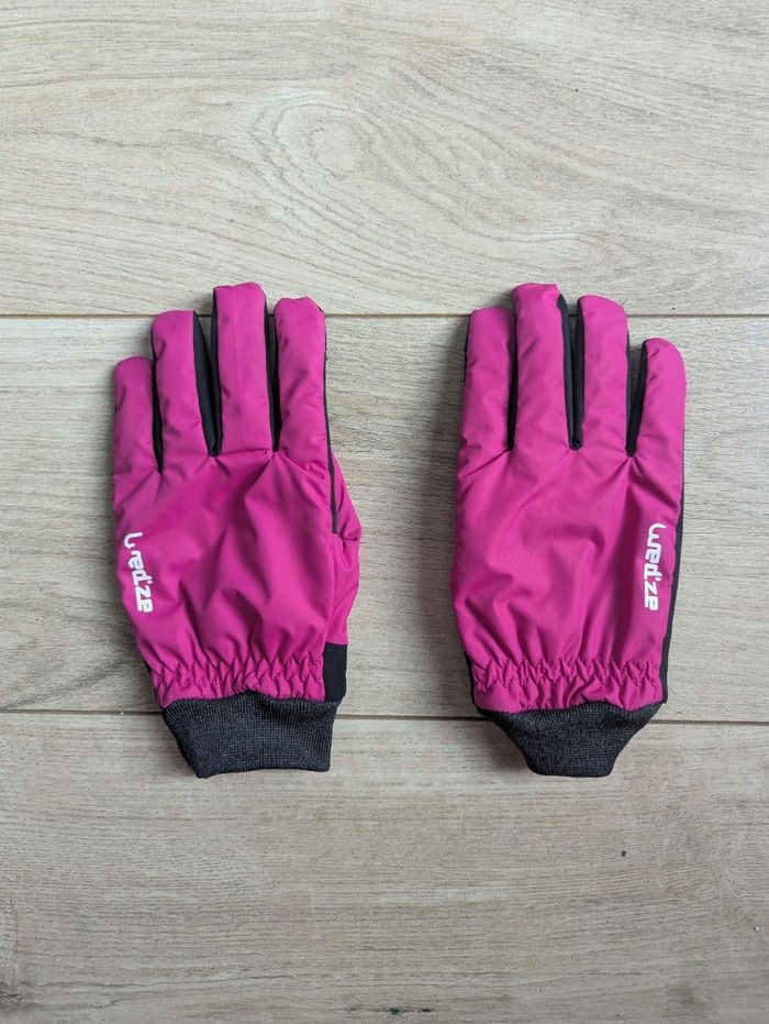 Gants de ski Wedze roses et noirs