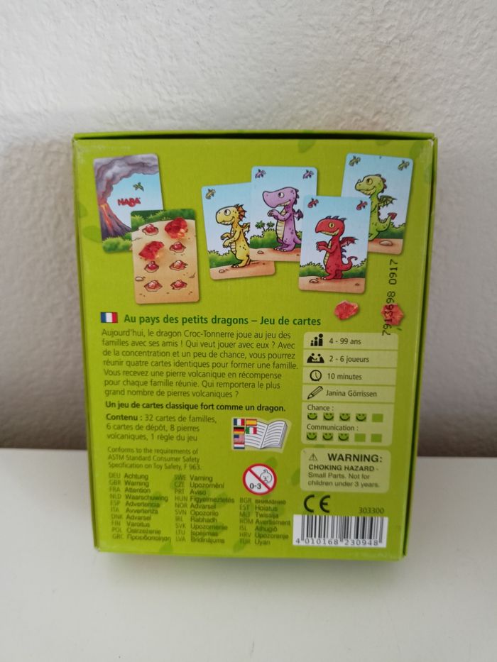 Au pays des petits dragons jeu de cartes haba complet - photo numéro 2
