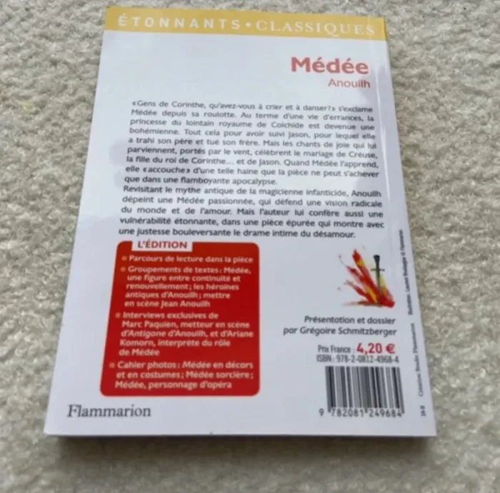 Médée – Jean Anouilh ISBN : 9782081249684 - photo numéro 2