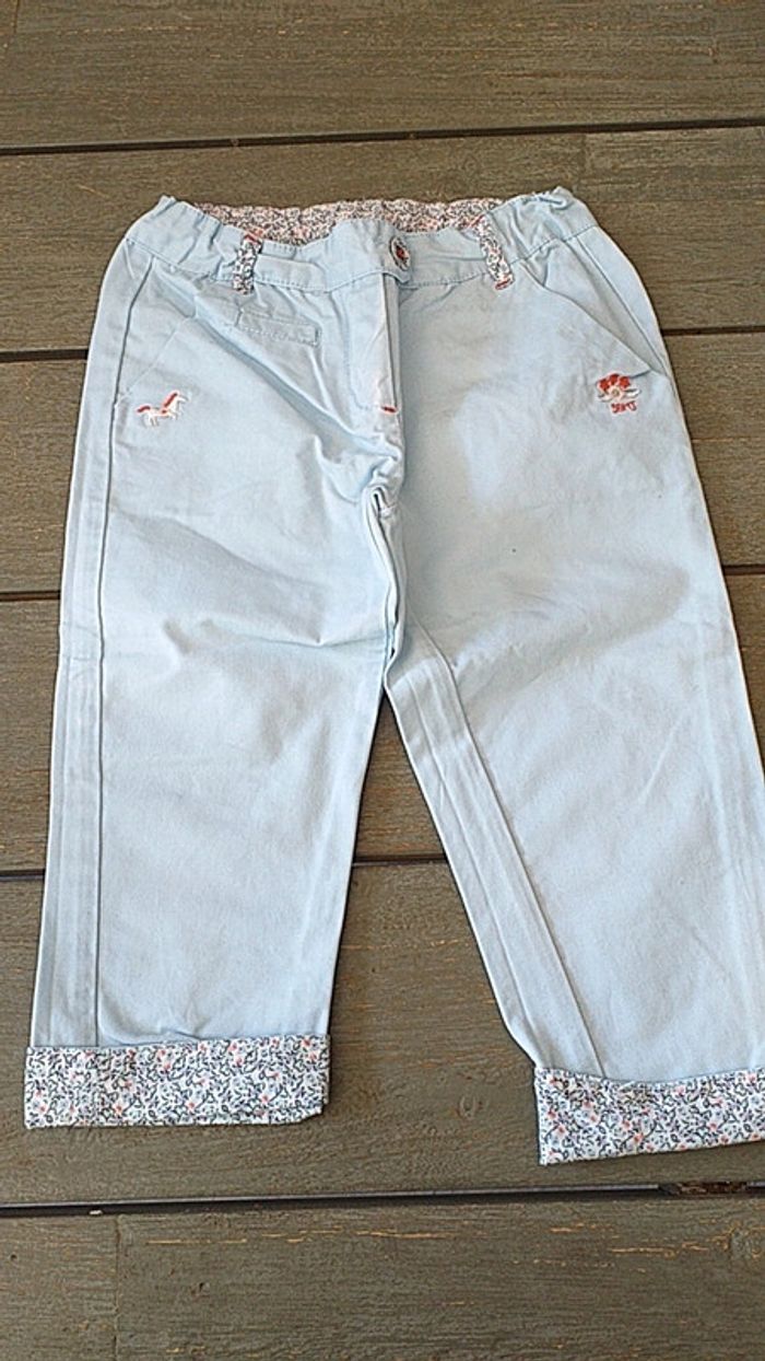 Pantacourt vert d'eau 6 ans