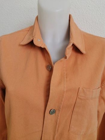 Pretty coral-colored overshirt, size S, Zara man
