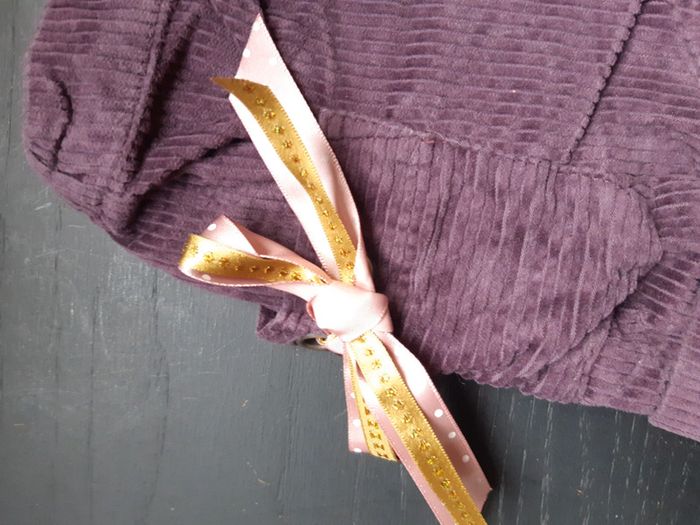 Superbe short velours violet mimi gaufrette 1 - 2 ans - photo numéro 2