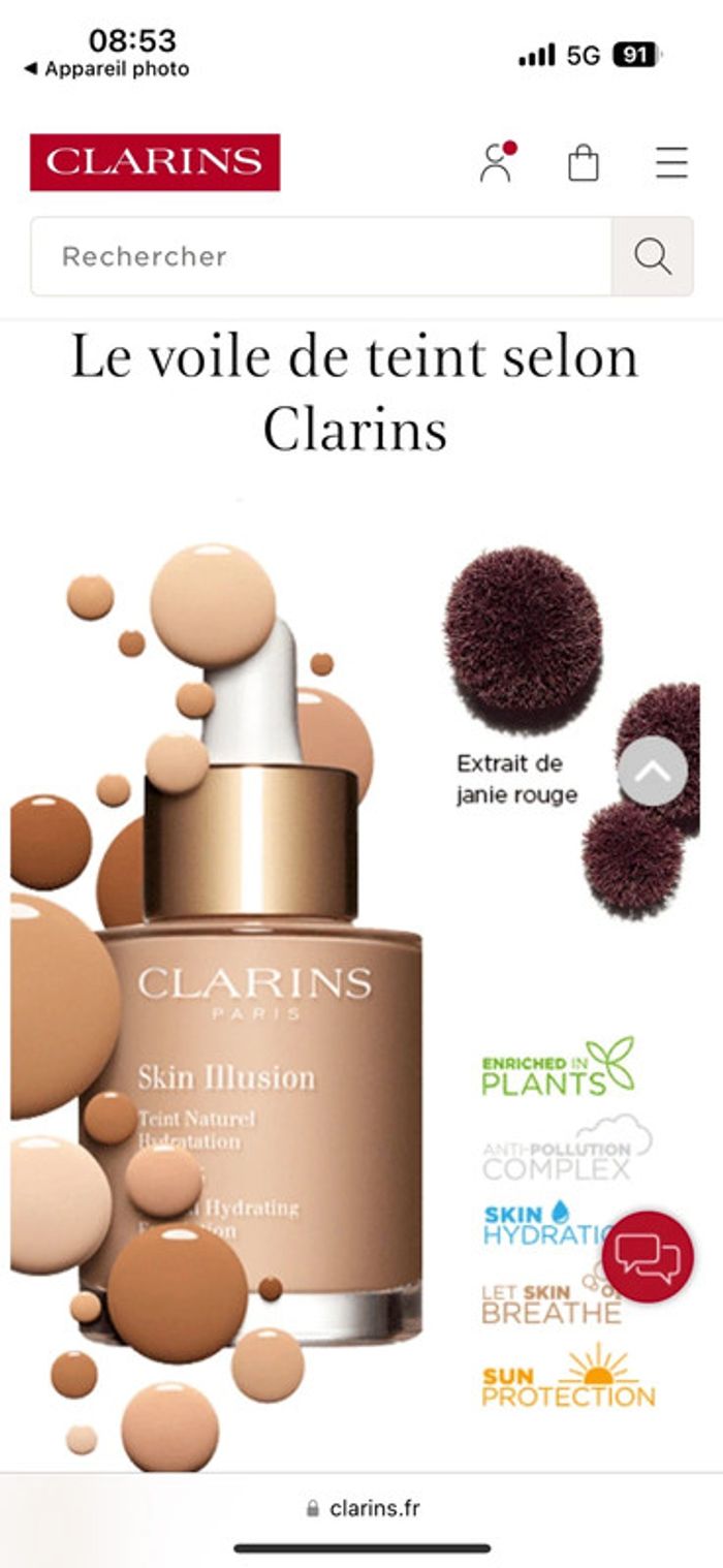 Fond de teint clarins skin illusion neuf - photo numéro 5