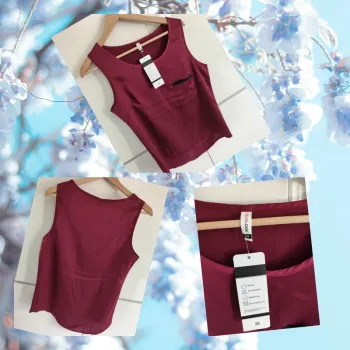 Débardeur tunique bordeaux femme Favolook taille M (38) neuf avec étiquette