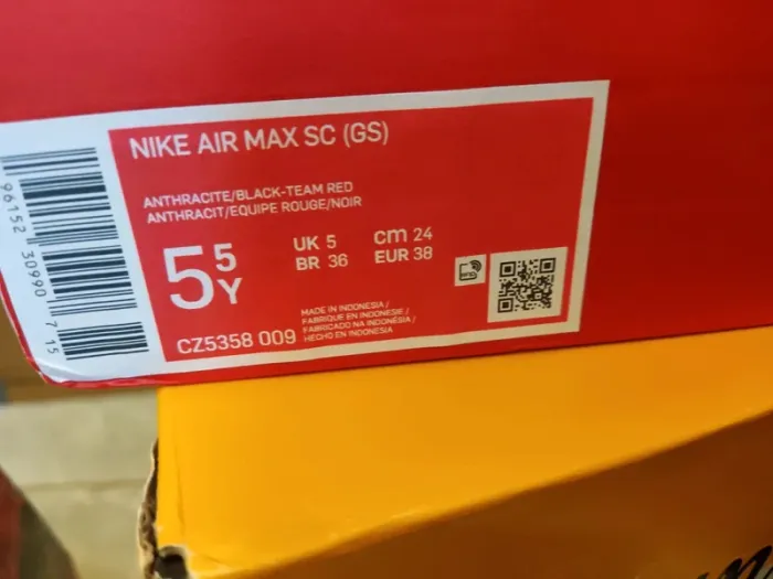 Nike air Max SC noire et rouge chaussures taille 38 - photo numéro 3