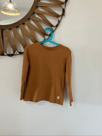 T-shirt manches longues camel garçon 8 ans Vertbaudet