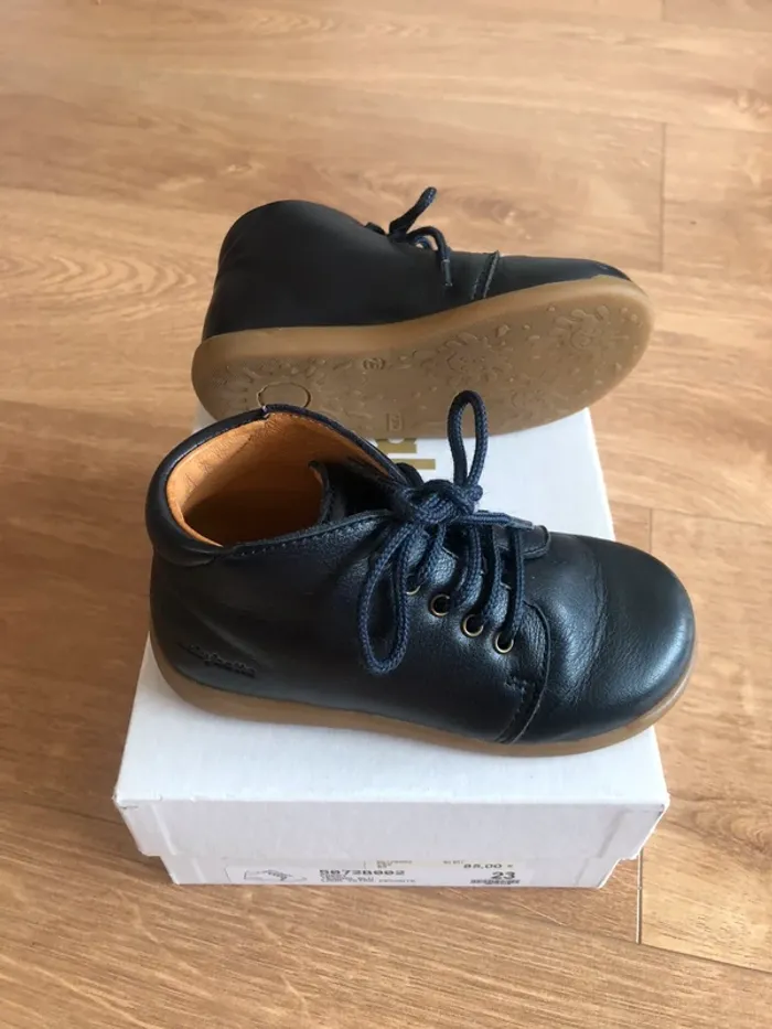 Chaussures bébé Babybotte bleu marine 23 - photo numéro 4