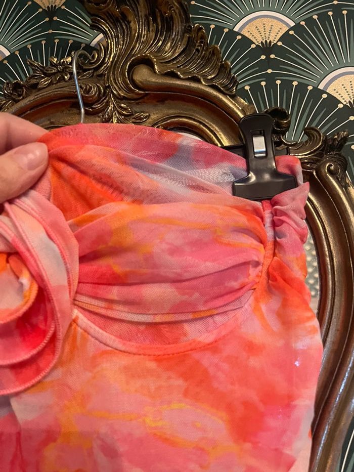 Magnifique robe bustier, colorée, taille L été Zara - photo numéro 5