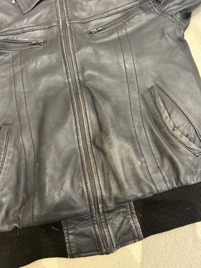 Blouson en cuir Teddy smith - photo numéro 5